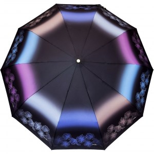 Красивый японский зонт Радуга 10 спиц Три Слона, автомат, арт.3100-5